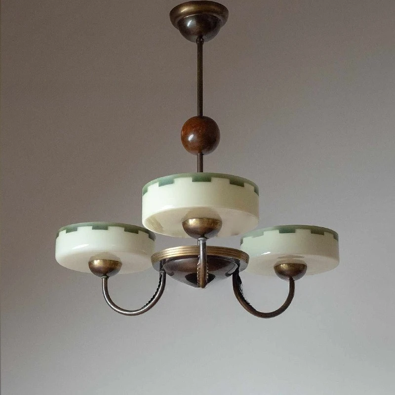 Medieval chandelier niche French retro, American bedroom lamp c