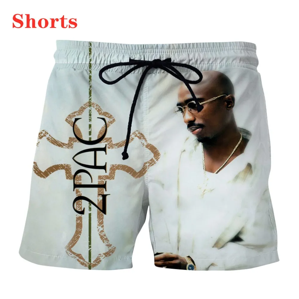 New 3D Print Causal Clothing  Legend Rapper Tupac 2Pac  Fashion Men Women Shorts Plus Size S-7XL