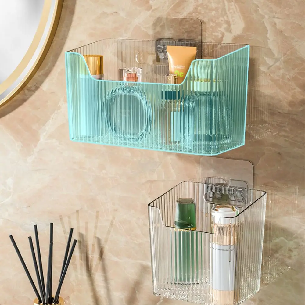 Acrylic Toilet Storage Rack High Quality Space Saving Wall Mounted Bathroom Shelf No-punch Luxury Kitchen Storage Organizer