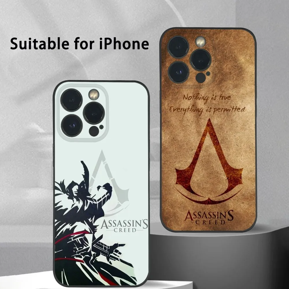 A-Assassins Game C-Creed-d Phone Case For iPhone 15 14 13 12 11 Pro Xs Max Mini XR X 7 8 Plus Black Frosted Soft Shell Funda