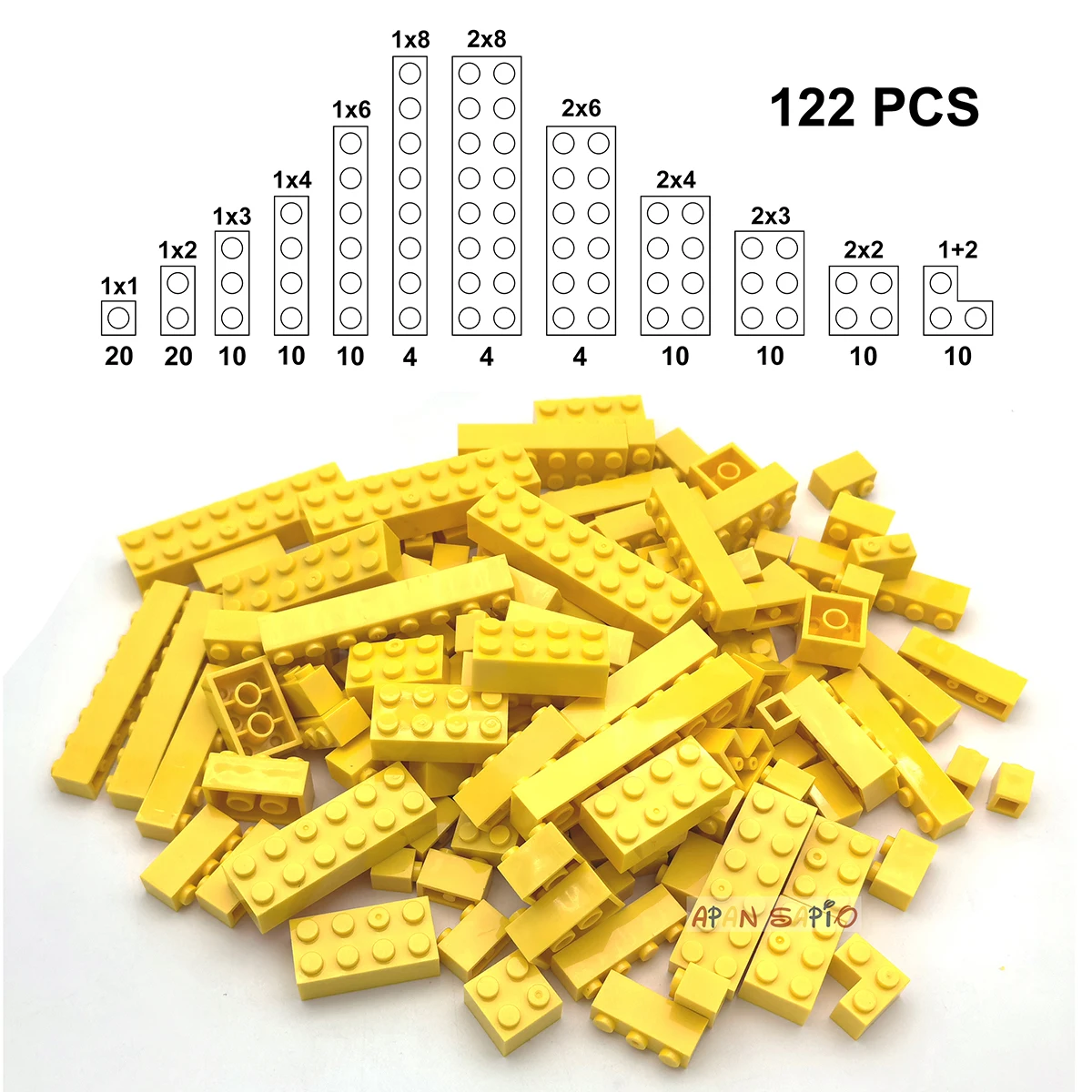 122 stücke Dicke Zahlen Ziegel 12 Größe DIY Bausteine Pädagogisches Kreative Größe Kompatibel Mit 3001 Kunststoff Spielzeug für Kinder