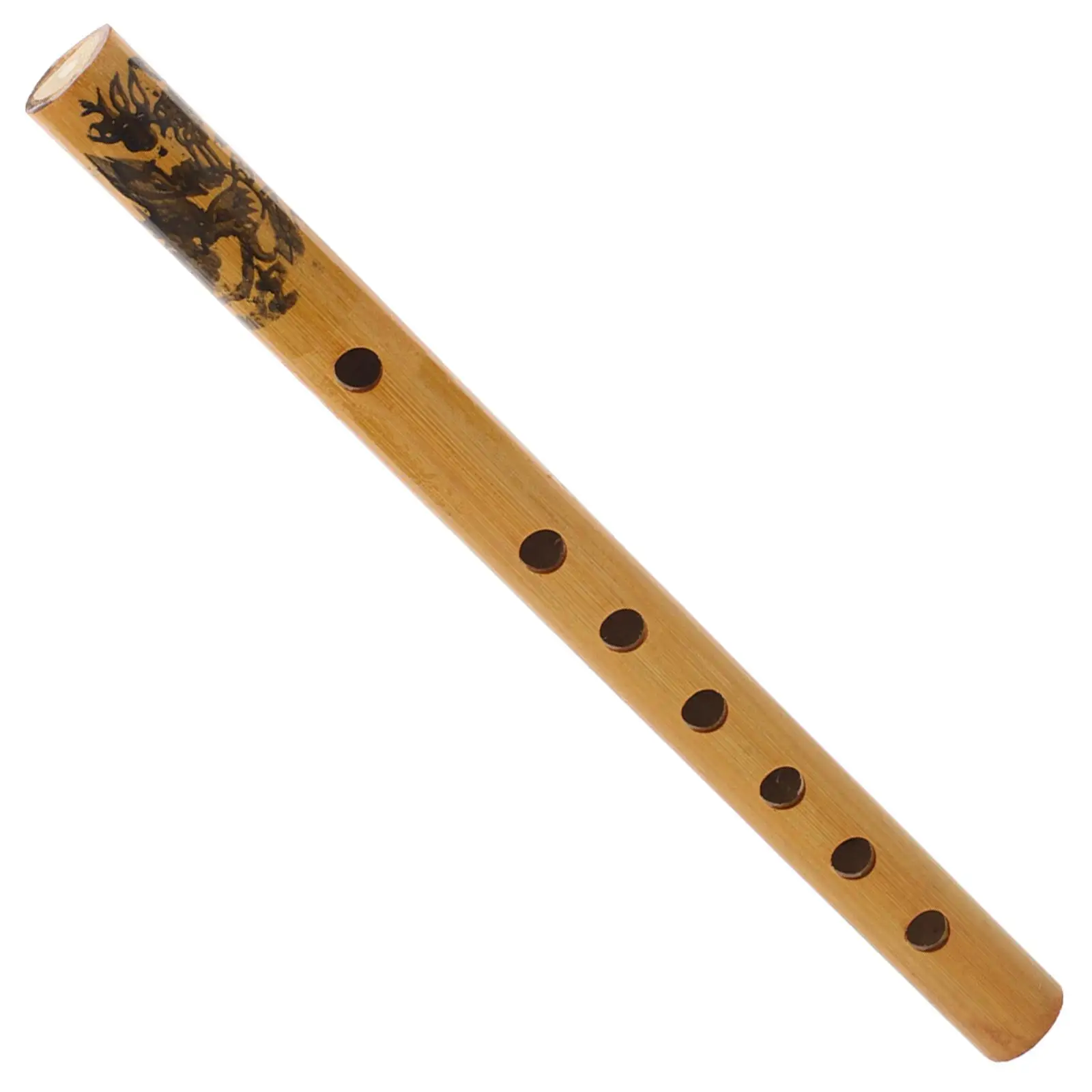 

Bamboo Flute 6 Holes Chinese Instrument for Beginners Yellow 1 pcs Lightweight Portable Wind Musical Kids Students Practice