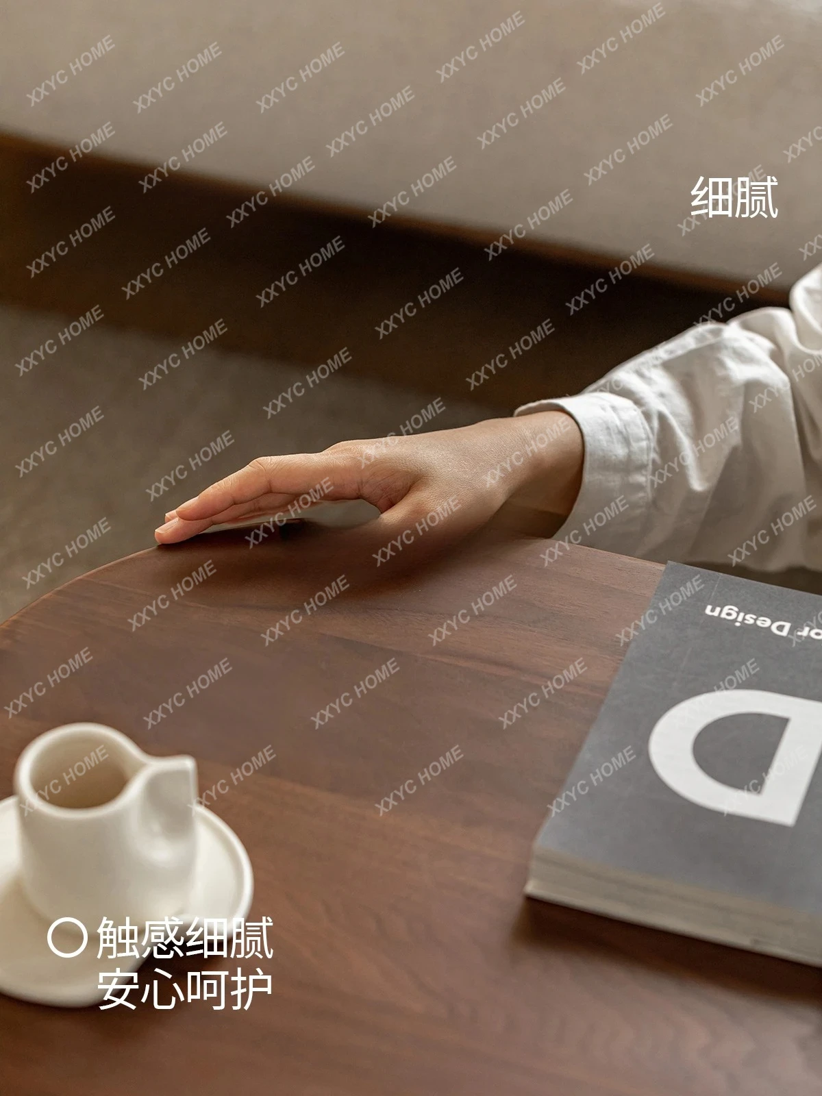 Household low table black walnut Japanese simple tea table small table