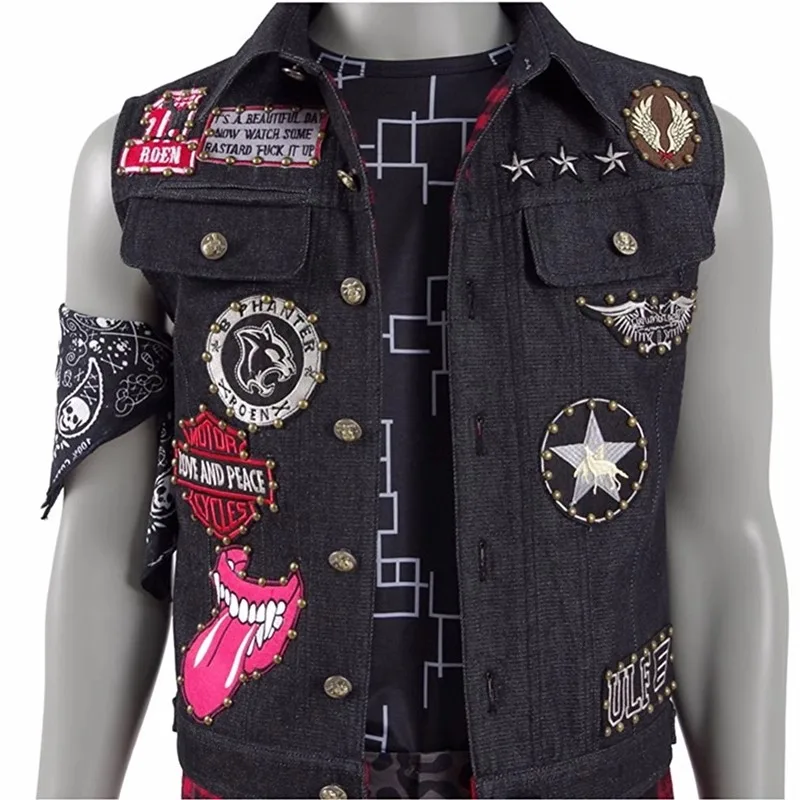 เกม FFXV คอสเพลย์ Prompto Argentum เครื่องแต่งกายชายเสื้อกั๊กกางเกงชุด Halloween Party เครื่องแต่งกาย