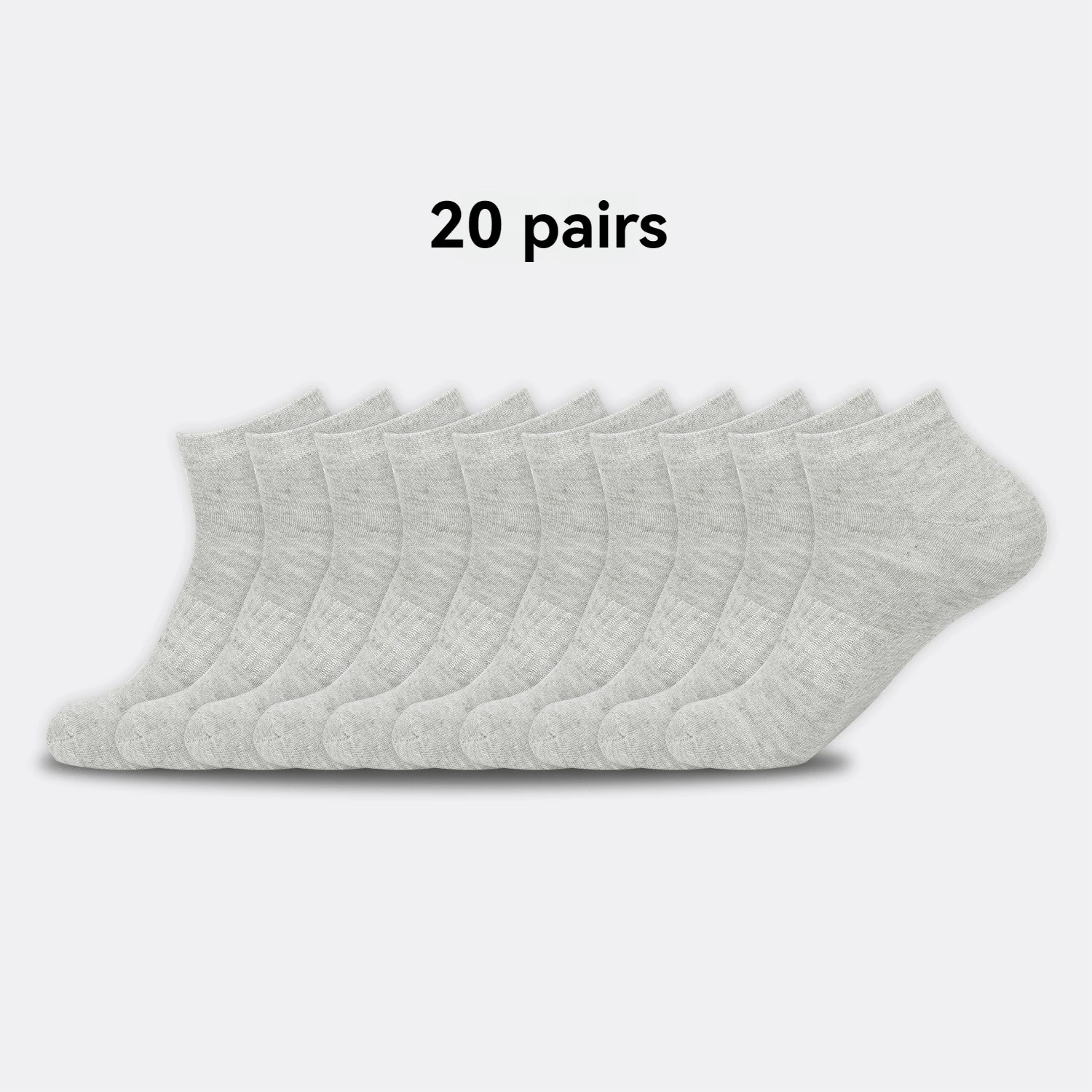 

20/40/60Pairs Women/Men Boat Socks Invisible Low Cut Silicone Non-slip Summer No-show Ankle Socks Solid Color Casual Breathable