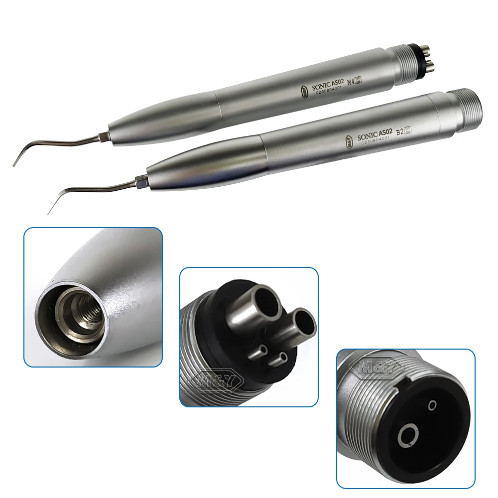 Ultrasonic Scaler Borden/Midwest B2/M4 Air Scaler Handpiece with 3 Tips GK1/GK2/GK3 Pneumatic Scaler