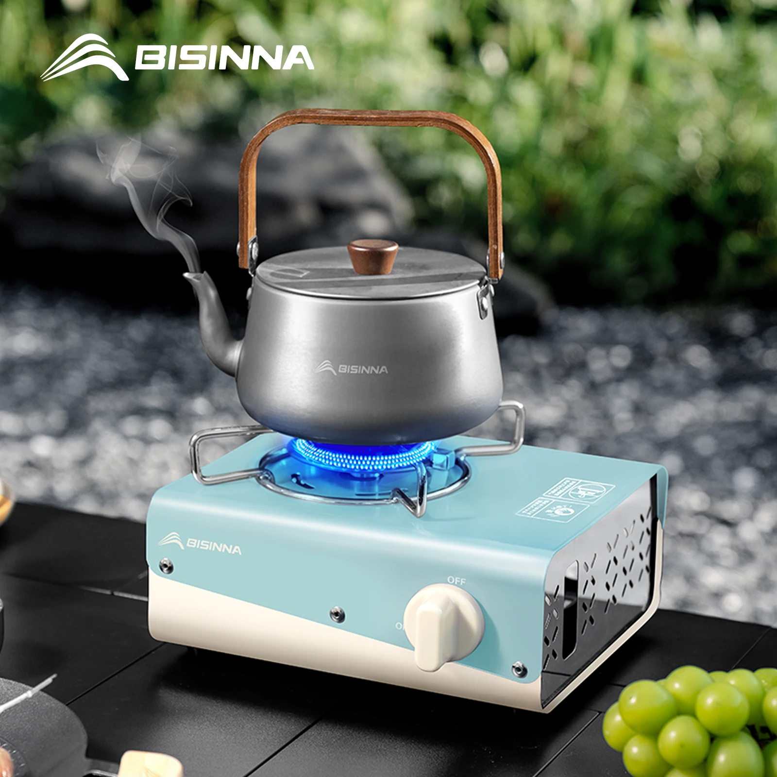 

BISINNA Газовая горелка для кемпинга Портативная газовая кассетная плита 4200 Вт Туристическая горелка с высокой огневой мощностью для пикника на открытом воздухе Туризм Барбекю