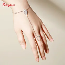 Smyoue GRA Certified All Moissanite Bracelet for Women Sparkling Adjustable 14-19CM Sterling Silver 925 Jewelry Shiran Aloni