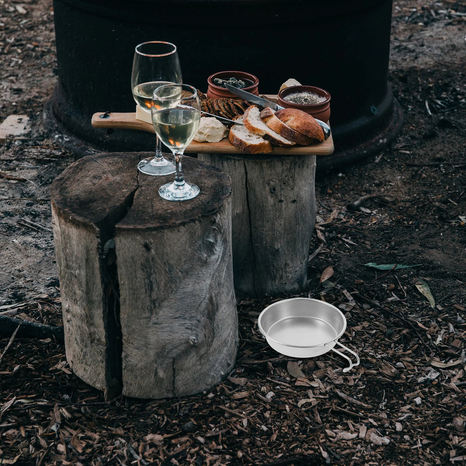 

Stainless Steel Camping Bowl Collapsible Salad Bowls Hollow H Soup Cups Water Drinking Storage Practical Outdoor Cookware