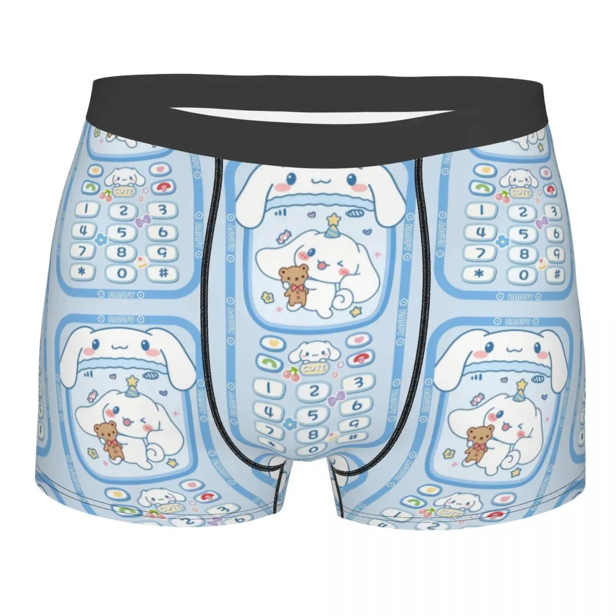 Custom Cinnamoroll Sanrio Cartoon Underwear Breathable Xina Cinnamon Dog Boxer Briefs Shorts Panties Soft Underpants For Male