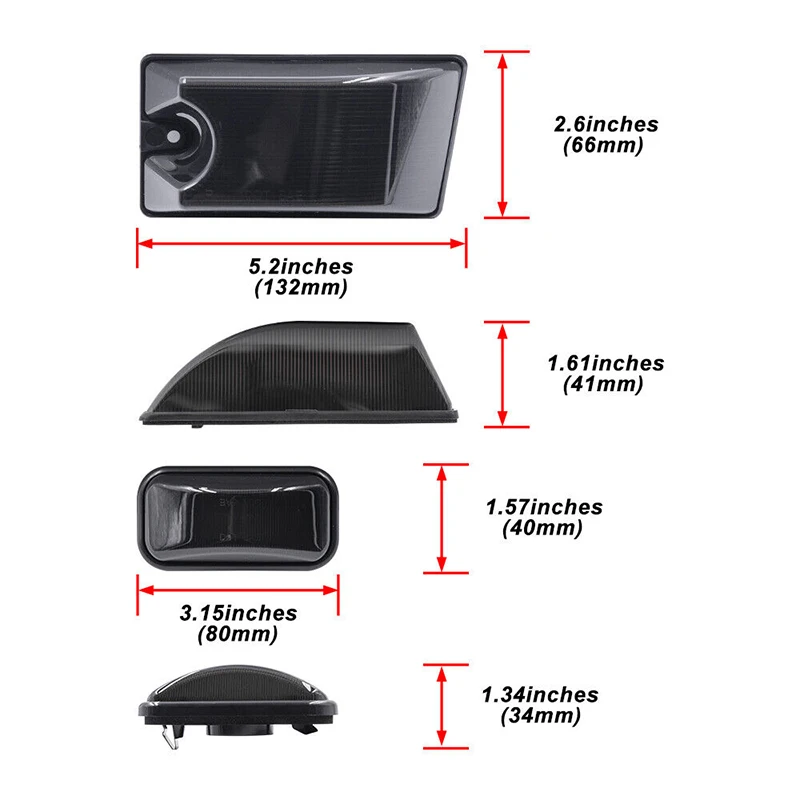 1 Set Smoked Lens Car Front & Rear Cab Roof Marker Light Cover Housings kit For 2003-2009 Hummer H2. For 2005-2009 Hummer H2 SUT