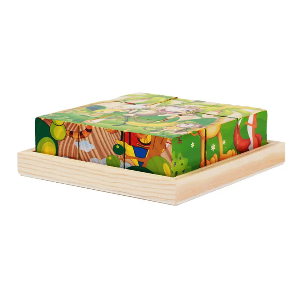5pcs Puzzle Tray Wooden For 3D Block Storage Unfinished Wood Organizer Sorting Tray Kids Puzzle Game Mat Accessory