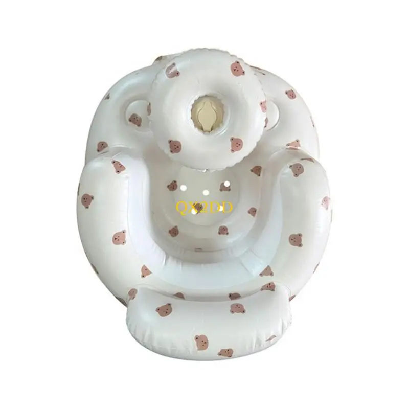 QX2D Bear Designings Inflatable Baby Support Sofa Infant Support Sofa Air Pumps Chair