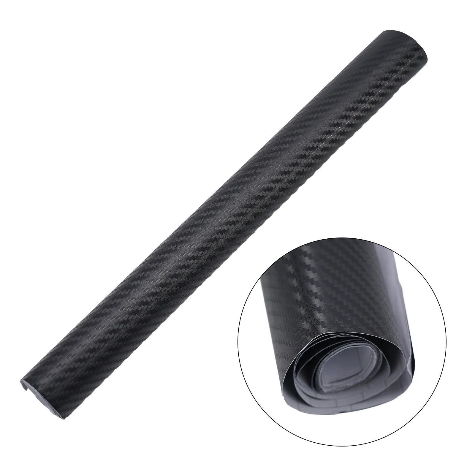 Calcomanías adhesivas para parachoques de coche, papel de aluminio para guardabarros, vinilo de repuesto Interior, impermeable, negro, 3D, estilo de fibra de carbono, práctico