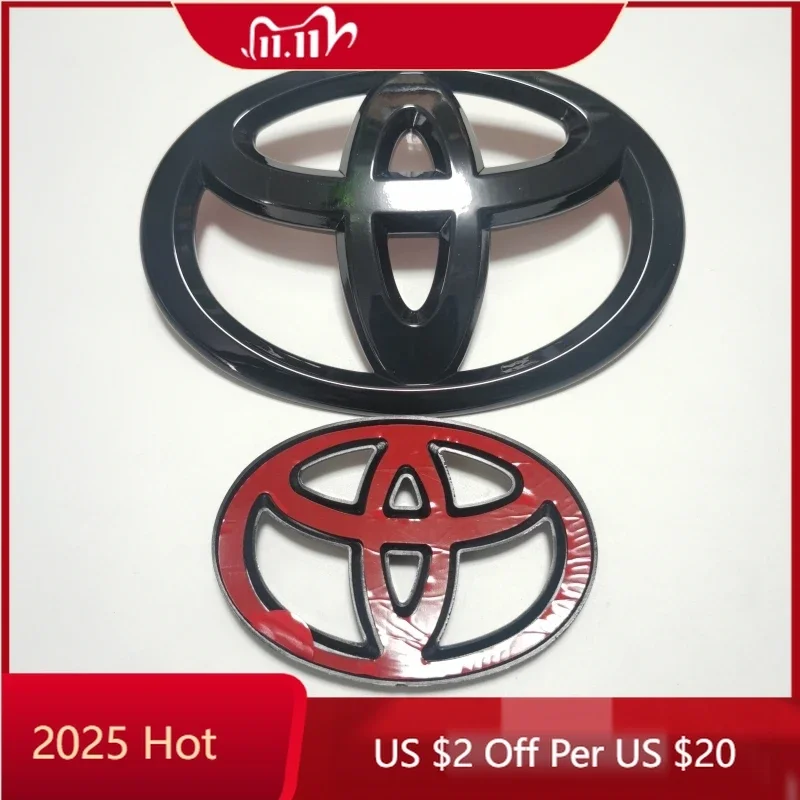

Fot Toyota 2026 Новые колпаки ступицы 1 шт. Toyota Logo Overlay Ярко-черный значок эмблемы для Corolla Camry RAV4 Hilux Yaris Передняя задняя часть Bu