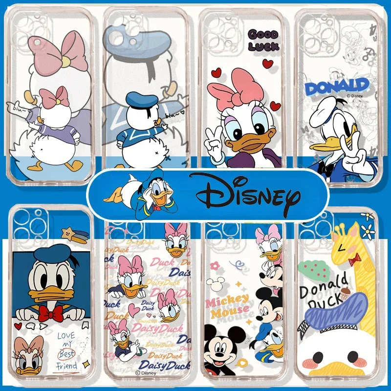 Donald Duck Daisy Couple CaseFor RENO 13F 12F 11F 13 12 pro 5G 11 10 9 8 7 6 Pro 7Z 8Z 5Z 2F 2Z 8T 6 5 Lite OPPO A94 A79 A2 A54