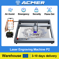 ACMER P2 33W 20W 10W Laser Engraver Cut Machine with Air Assist Child Lock Industrial Rail Carving Wood Leather Lacquered Metal
