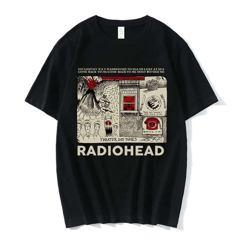 Vintage Rockband Radiohead T-Shirt Herren T-Shirts Hip Hop The Bends Musikalbum Print T-Shirt Oversize Top – Detail 12