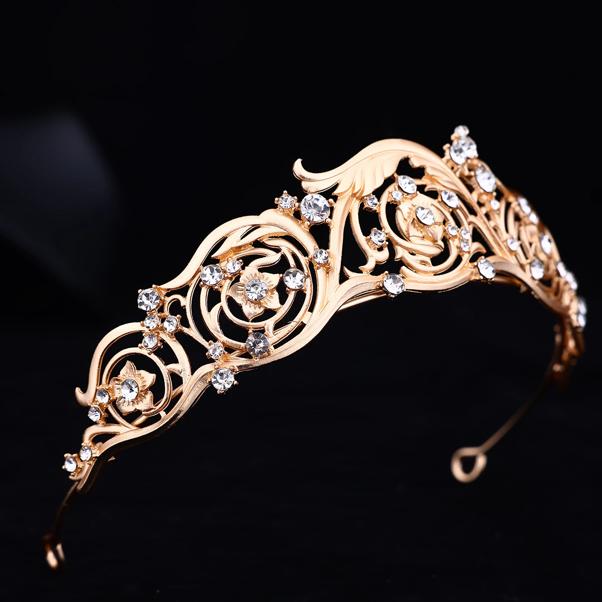 Baroque Vintage Gold  Tiaras And Crowns Crystal Rhinestone Bridal Wedding Hair Accessories For Princess Queen Women Diadems image 2