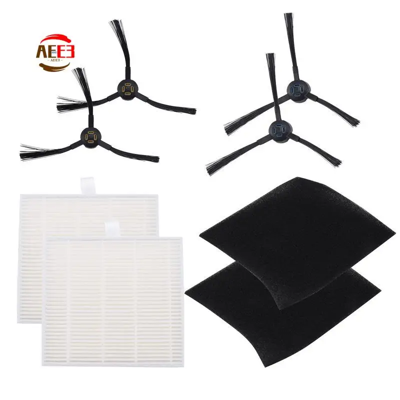 

AEE3-Spare Parts Compatible With For Ilife V8S X750 X785 V80 Robot Vacuum Cleaner Spare Parts, Hepa Filters, Side Brush