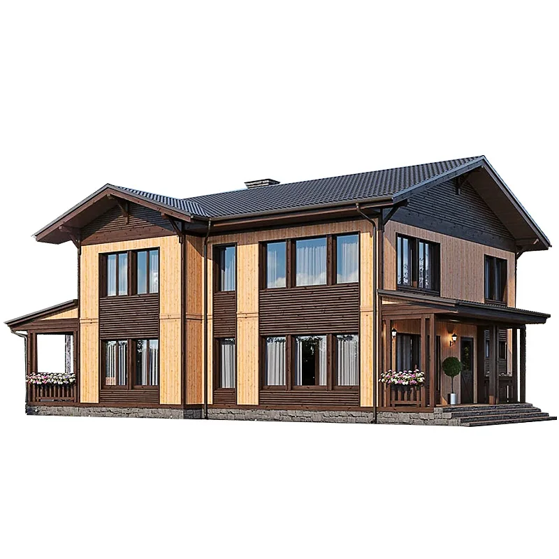 Antiseptic wood homestay scenic two-story wooden house villa solid wood assembly house park agritainment villa wooden house