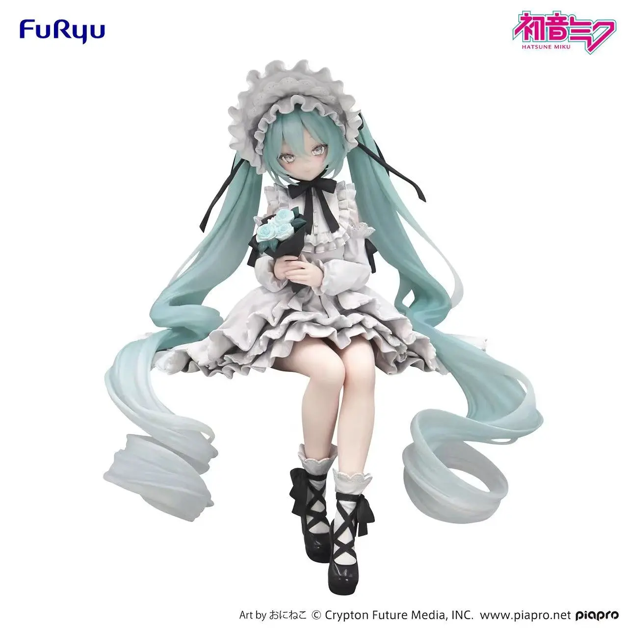 Original furyu hatsune miku retro boneca macarrão rolha anime figura figuras de ação modelo brinquedo estatueta presente