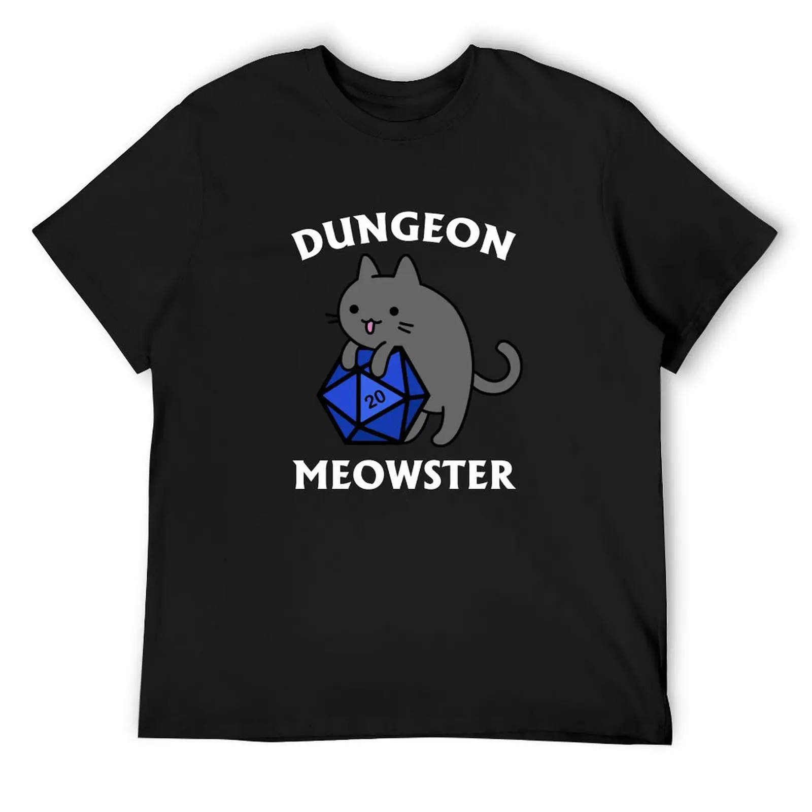 

Dungeon Meowster - DnD Dungeon Master Cat with D20 T-Shirt sports fans Blouse street wear t shirts men