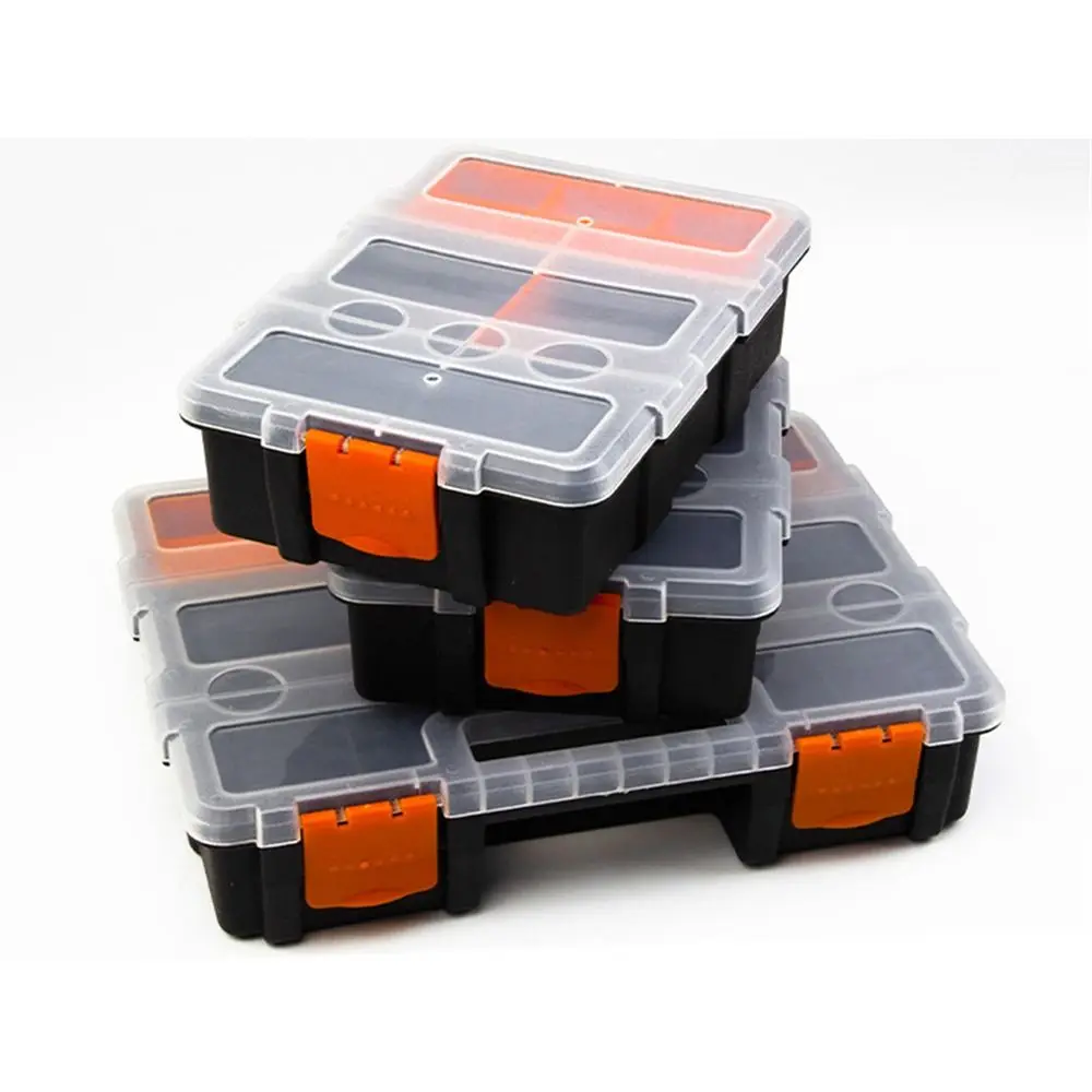 Plastic Portable Parts Toolbox Multi-Grid Combination Screw Storage Box Metal Parts Hardware Tool Screwdriver Repair Tool Box