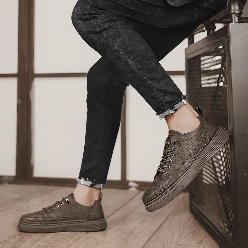 

Итальянская повседневная обувь из натуральной кожи, мужские оксфорды на шнуровке, уличные кроссовки для бега, офисные мужские модельные туфли, кроссовки 2023, мужские