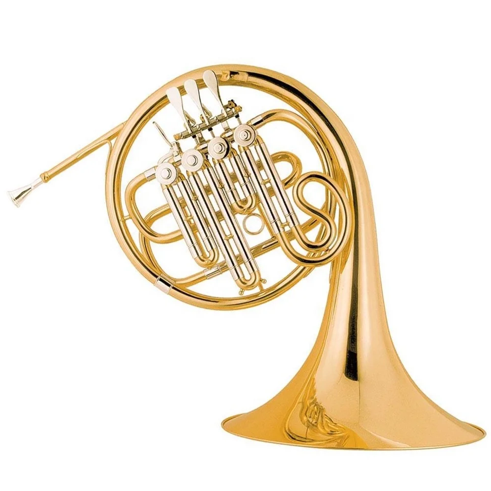 

Popular grade Yellow Brass 4-key Single connected French Horn