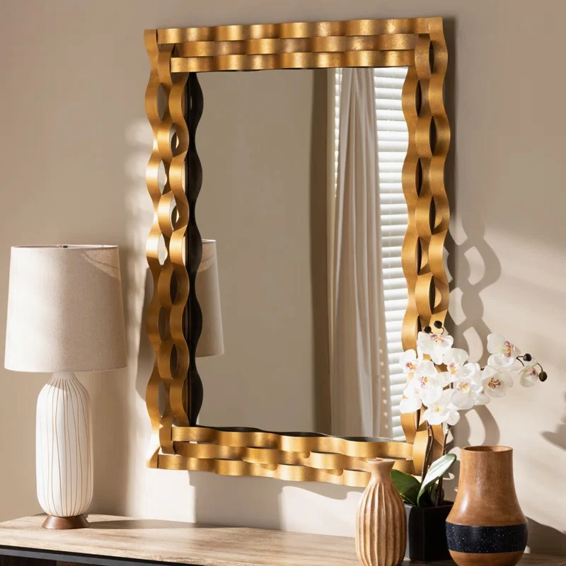 Desktop vanity table vanity mirror Desktop female student dormitory vanity mirror Large folding bedroom square mirror Household