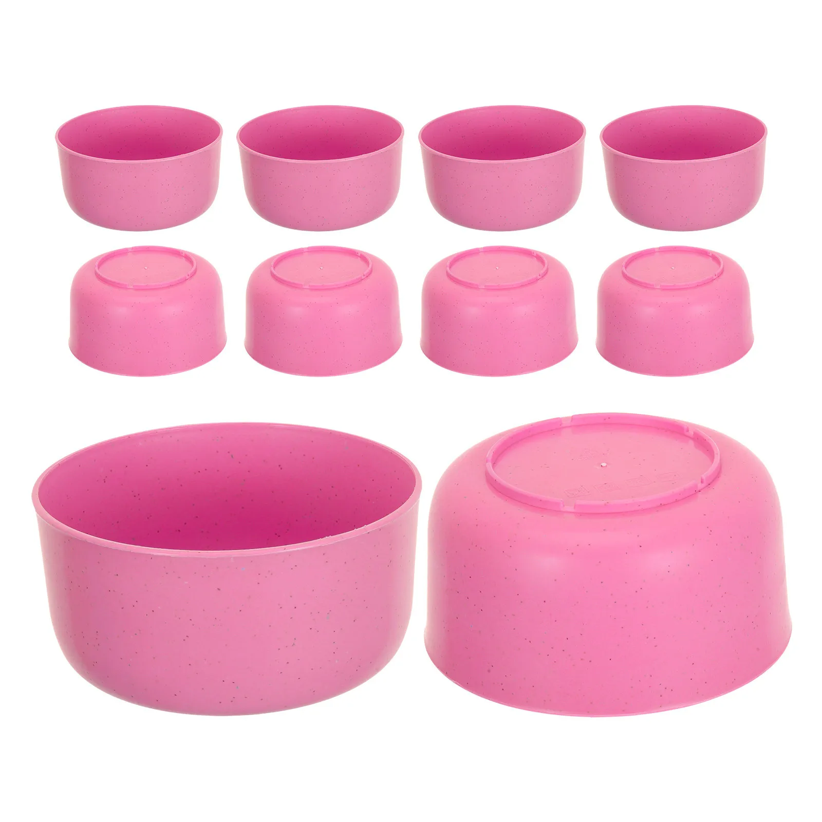 

10Pcs Round Plastic Bowls Multifunctional for Soup Rice Cereal Reusable Easy Clean Kitchen Accessories Serving