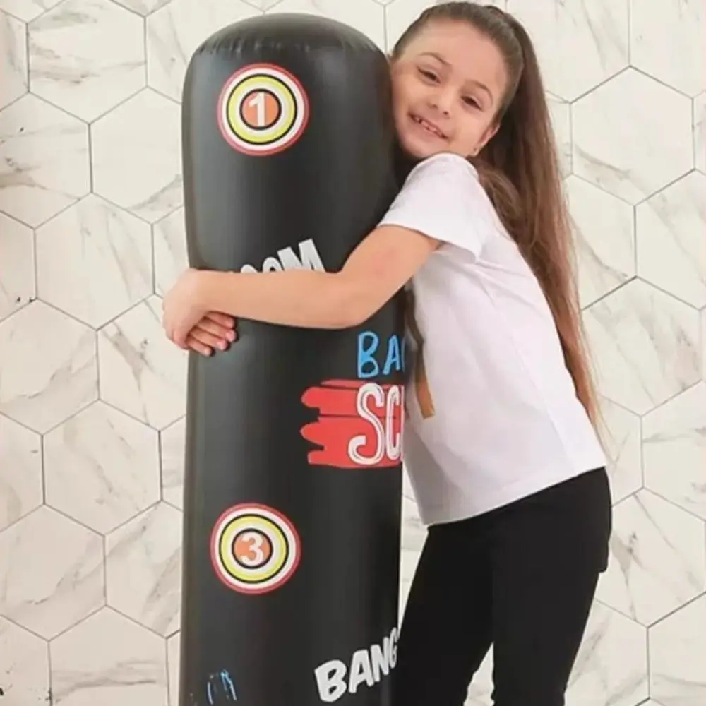 Inflatable Boxing Sandbag Thickened Promote Development Children Punching Bag Blow Up Physical Exercise Fitness Sand Bag Gifts