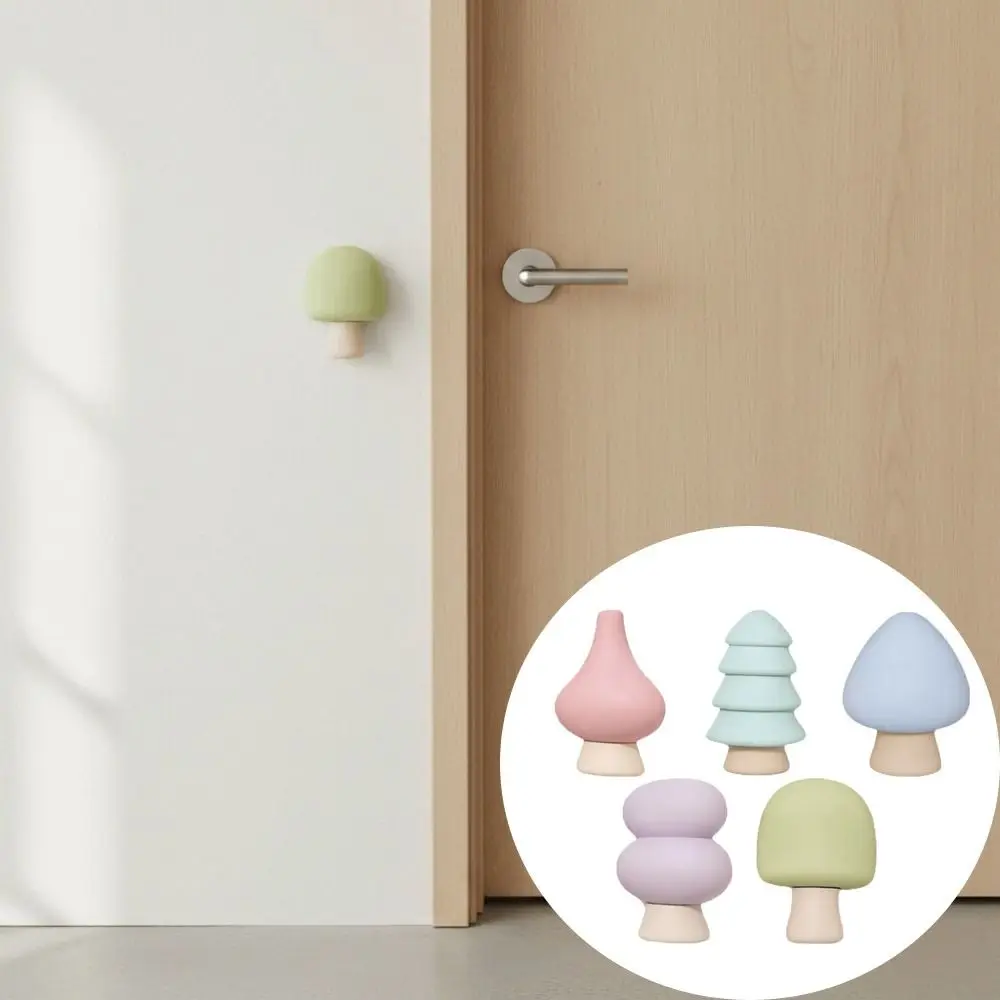 Silicone Wall Protection Mat Self Adhesive Anti-Shock Anti-Collision Pad Easy Install Soft Rubber Door Stopper
