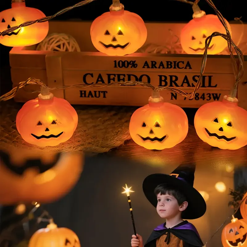 

Halloween String Lights New Led Pumpkin Bat Lights Haunted House Ambient Lights Halloween Party Decoration Lights String Lights