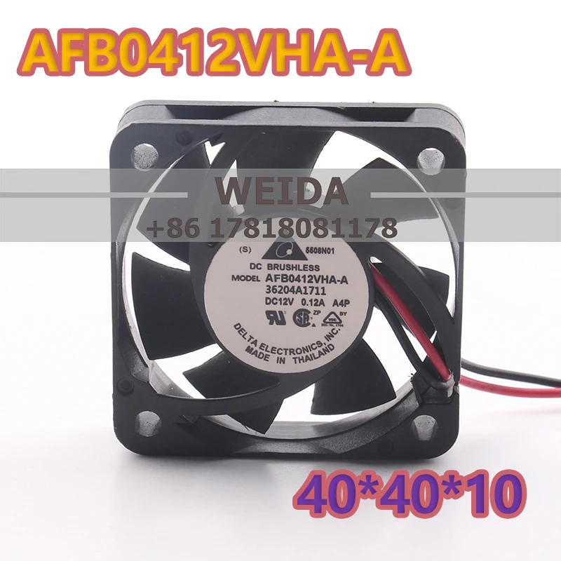 

Delta 12V 0.12A 4010 Four-wire PWM Temperature Controlled Inverter AFB0412VHA-A-A4P Cooling F