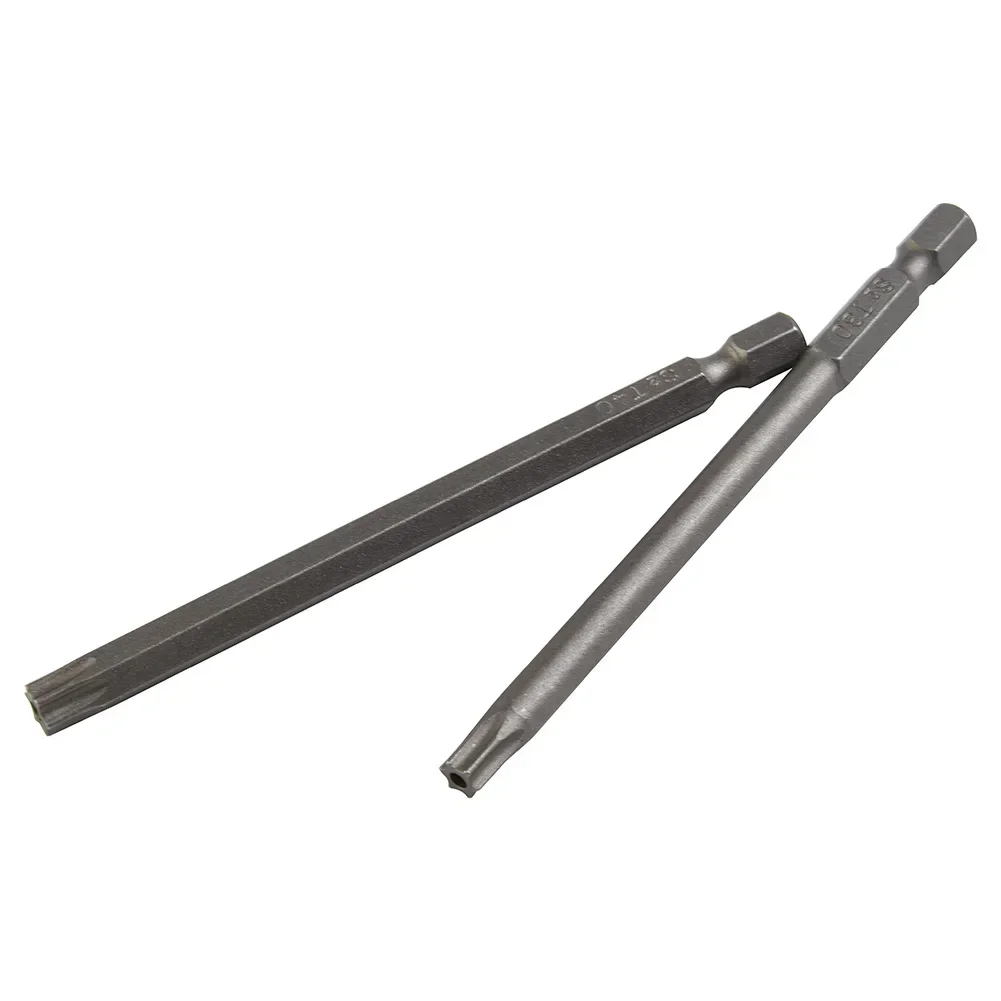 Juego de brocas de destornillador Torx de 11 piezas, vástago hexagonal, cabeza magnética de seguridad T7/T8/T9/T10/T15/T20/T25/T27/T30/T40, 100MM, Extra largo