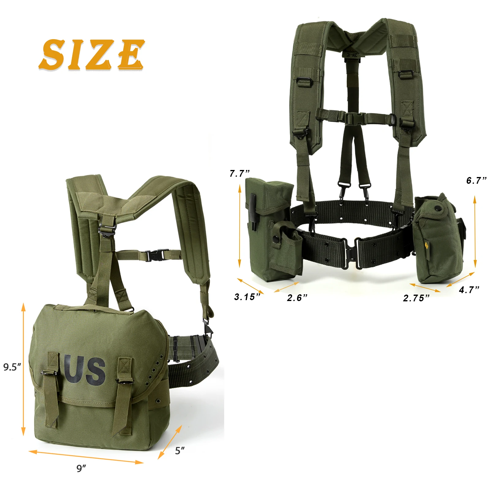 Military ALICE Yoke Shoulder Strap Set - Tactical Army Gear