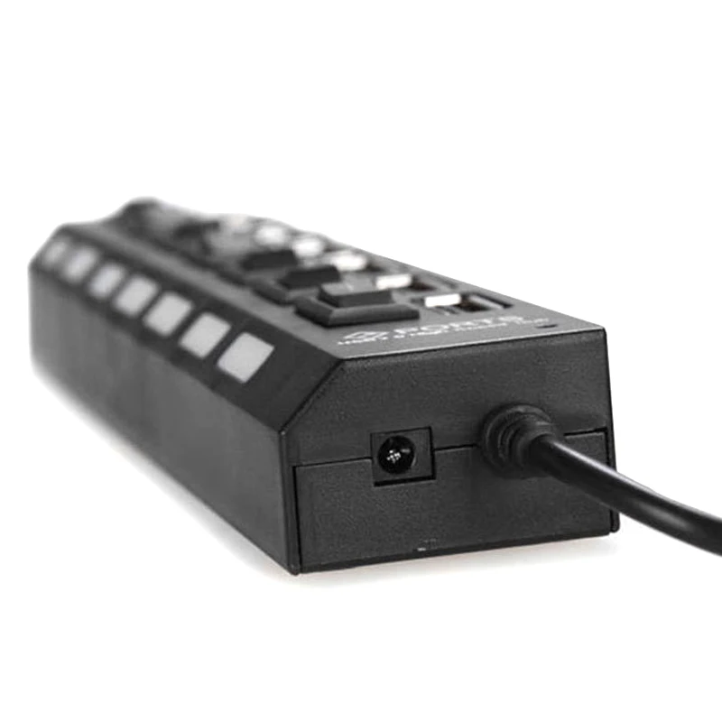 

7-Port Usb 2.0 Multi Hub 480Mbps Desktop Stand Overcurrent Protection Ergonomic Design For Pc Laptop Computer Peripheral