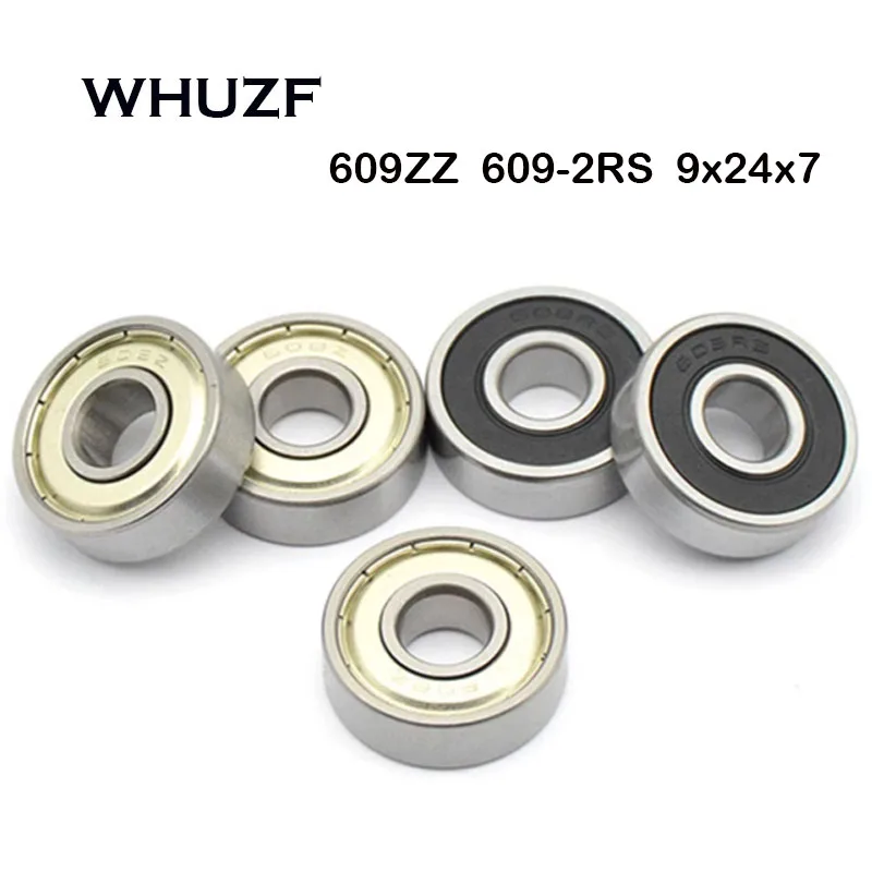 Free Shipping 609ZZ Bearing 9x24x7 mm (10PCS) ABEC-7 Miniature 609 ZZ Ball Bearings 609-2RS Bearing High Quality