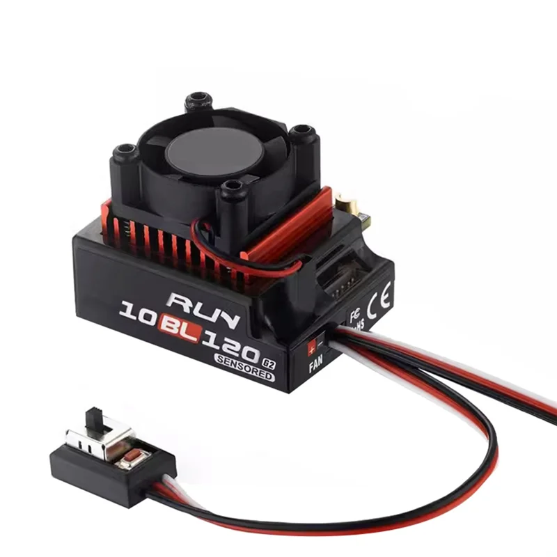 

A45F-For Quicrun 10BL120 G2 Sensored ESC 120A 2-3S Lipo Speed Controller Brushless ESC For 1/10 RC Car