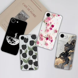 For iPhone 16E Case Fantasy Flower Transparent Phone Housing For iPhone16E/iPhone SE 2025 Soft Slim Shockproof Back Cover Funda