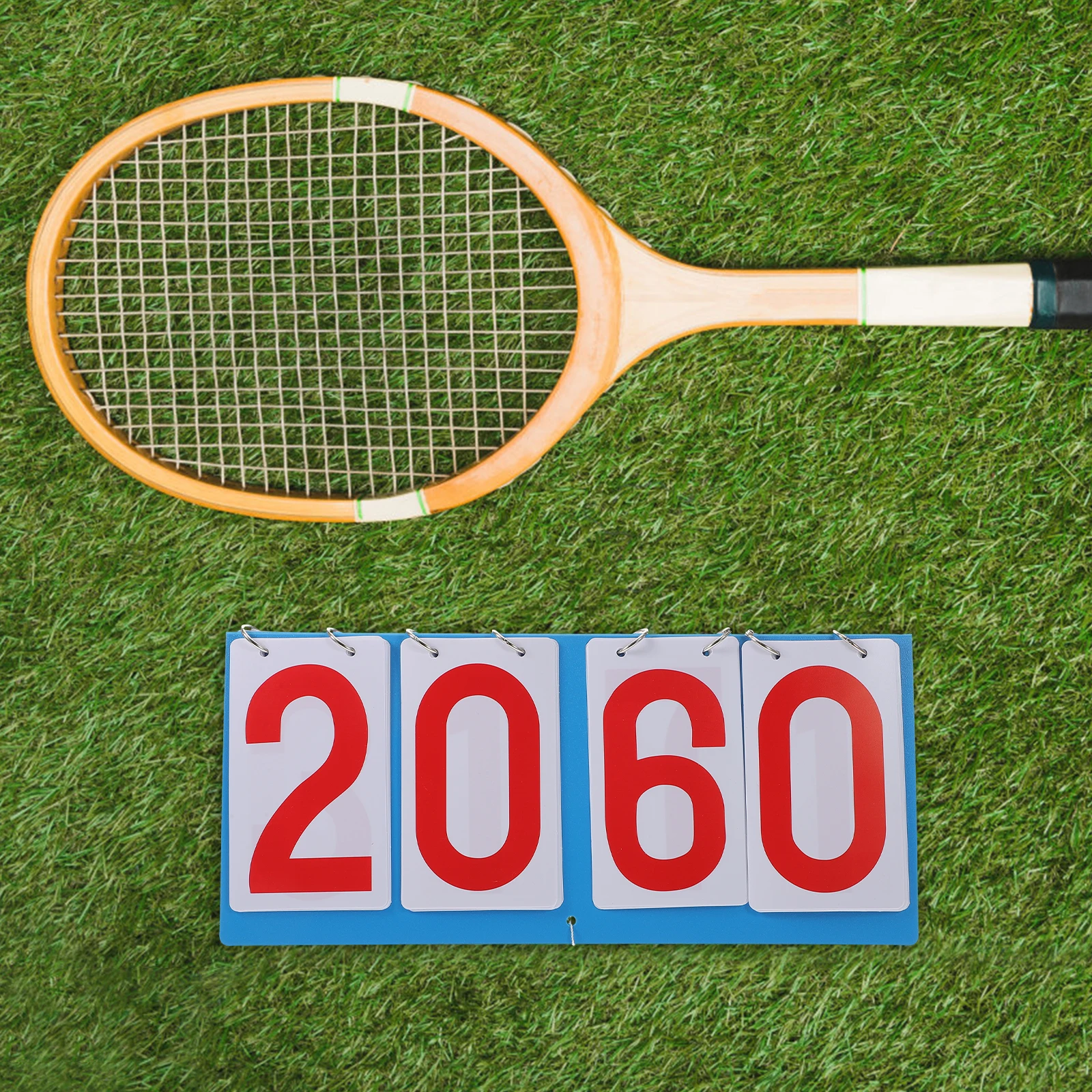 

Reusable Four Score Flipper Plastic Scoreboard for Sports Events Durable Easy Clean Portable Ball