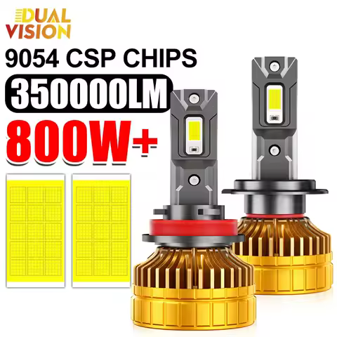 350000LM 800W H7 H3 H4 LED Headlight K5C Canbus H11 H8 H1 HB3 9005 HB4 9006 9012 HIR2 H9 H16 6500K 30PCS 9054 CSP Car Lights 12V