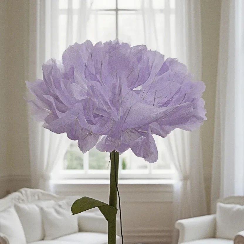 Automatic opening and closing ambient light silk peony flower wedding prop arrangement