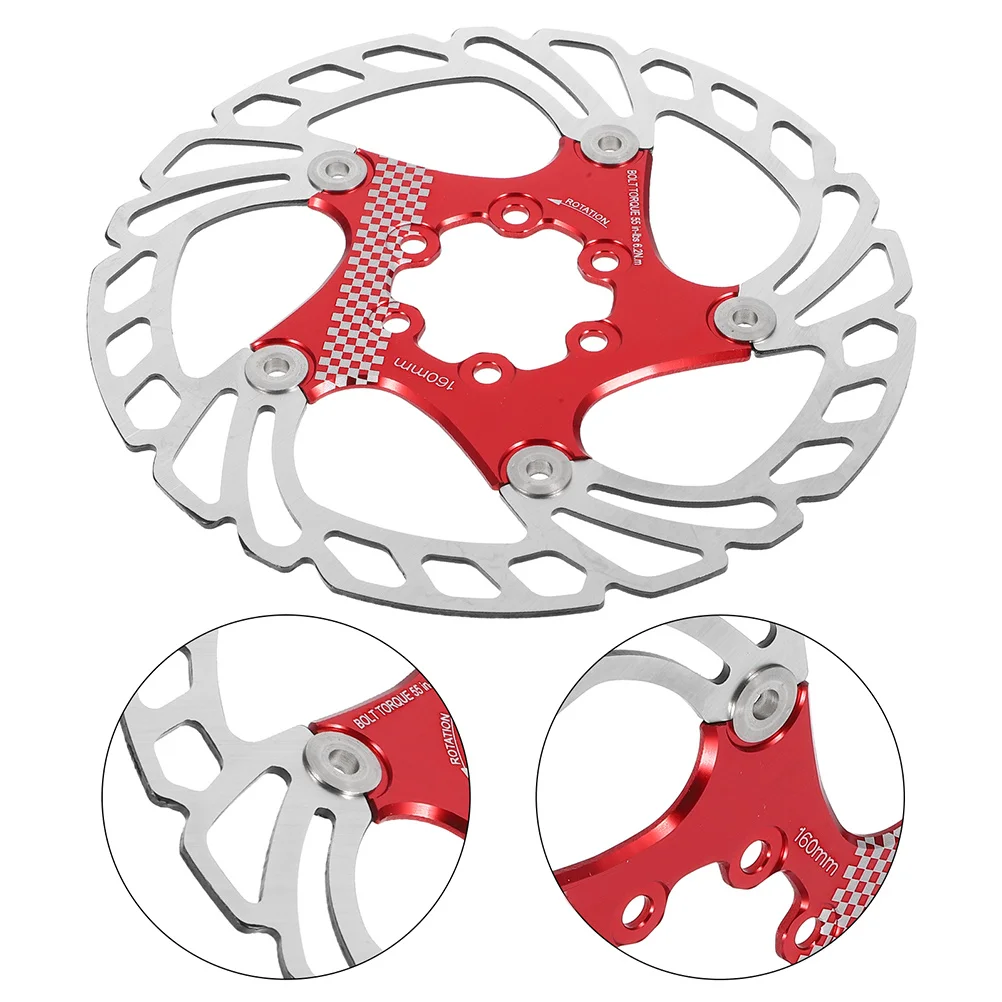 

1Set Bike Disc Brake Stainless Steel Aluminum Alloy Durable Six-Hole Screw Fixing Universal Replacement Disc for Electric