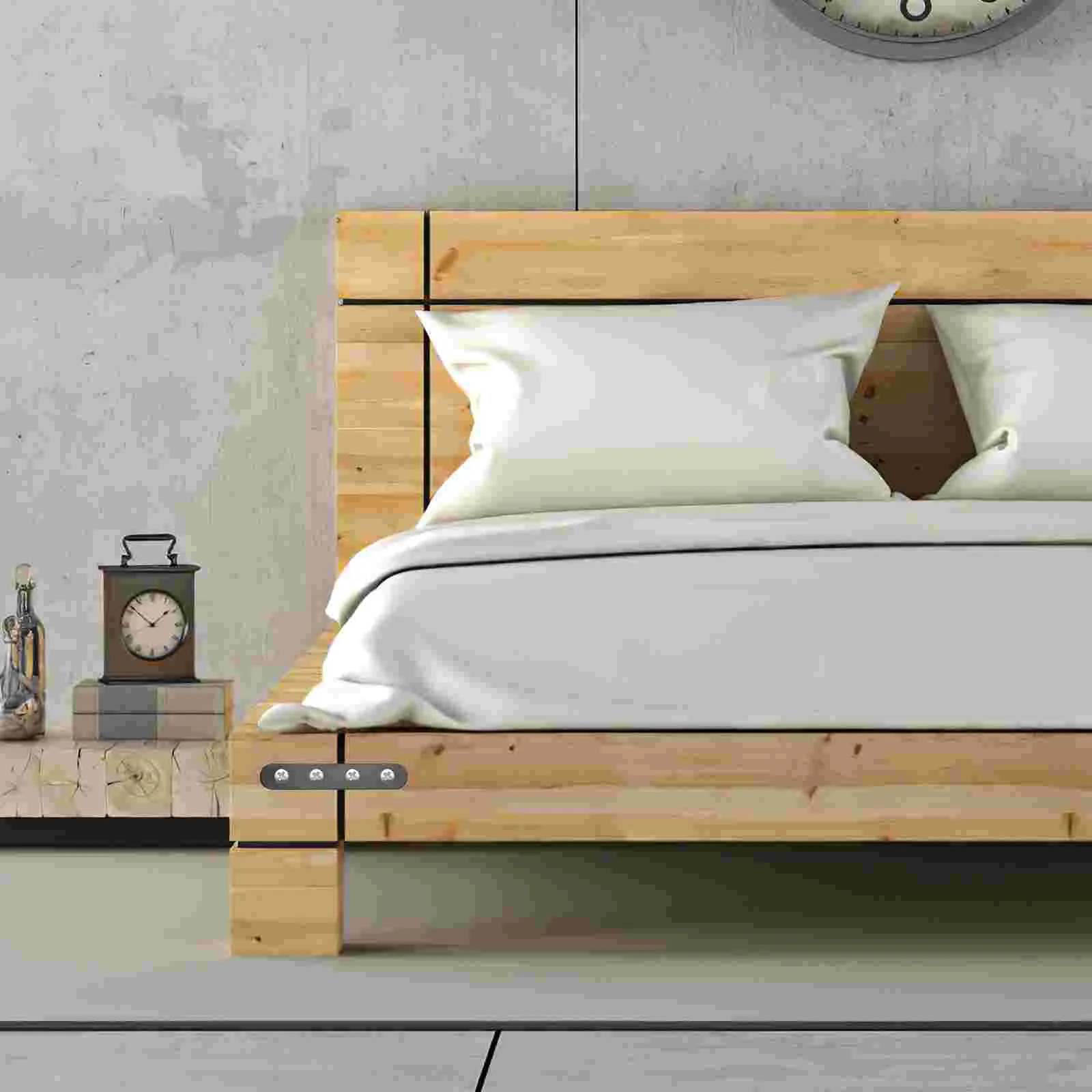 24 Buah Braket Kode Sudut Rak Hitam untuk Rak Kecil Kayu Sudut Logam Datar