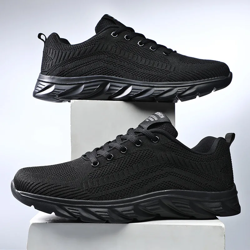 

New Athletic Shoes for Men Shoes Sneakers Black Casual Men Mesh Sneakers Breathable Tennis Running Walking Gym Men Shoes 38-46