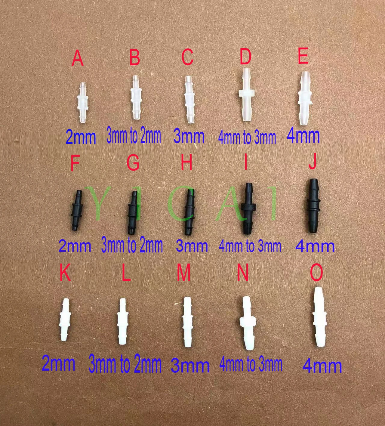 Straight Ink Tubo Mangueira Conector, Branco Eco Solvente, UV Mangueira Joint, Connecting Pipe Transfer para Epson Printer Machine, 20pcs