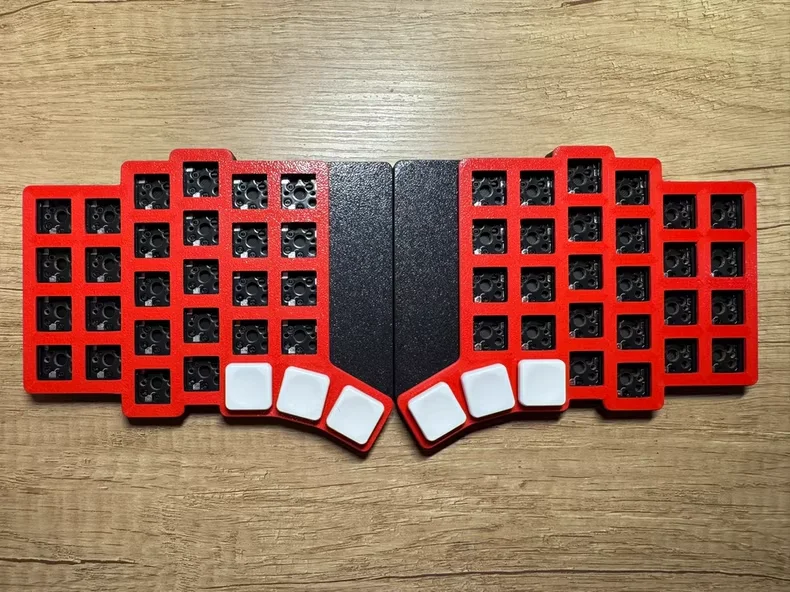 Flake Split Keyboard Kit Custom Mx Kailh Choc V1 Hot Swap Low Profile Keyboard Wired/bluetooth QMK Ergonomics Gaming Keyboard